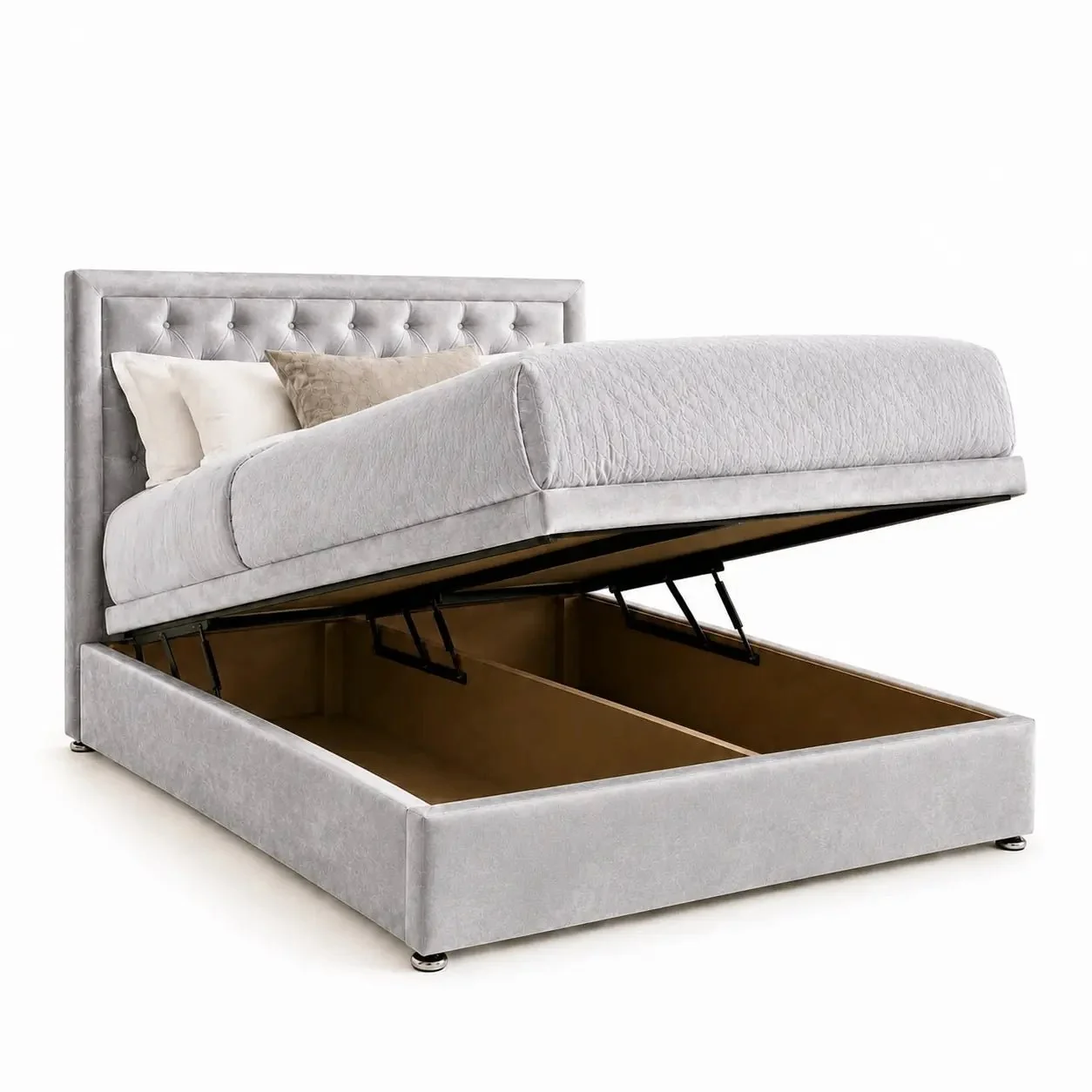 Velora Chesterfield Ottoman Storage Bed Small Double