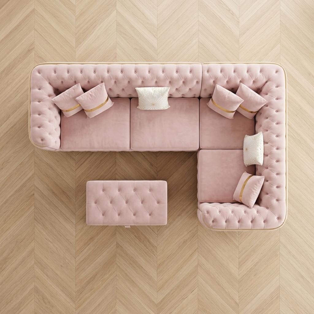 Luxury Chesterfield 3-Piece Sofa Set – Velvet in Ice Plush – The Luxury Chesterfield 3-Piece Sofa Set in Cream ...
