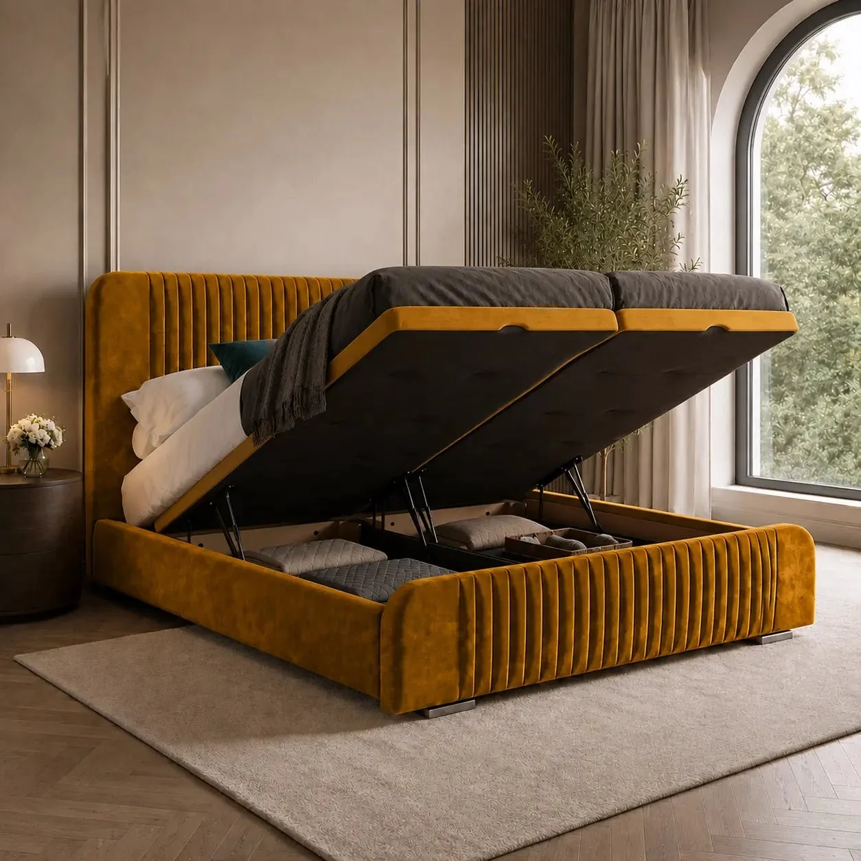 Lunaro Ottoman Bed King Size