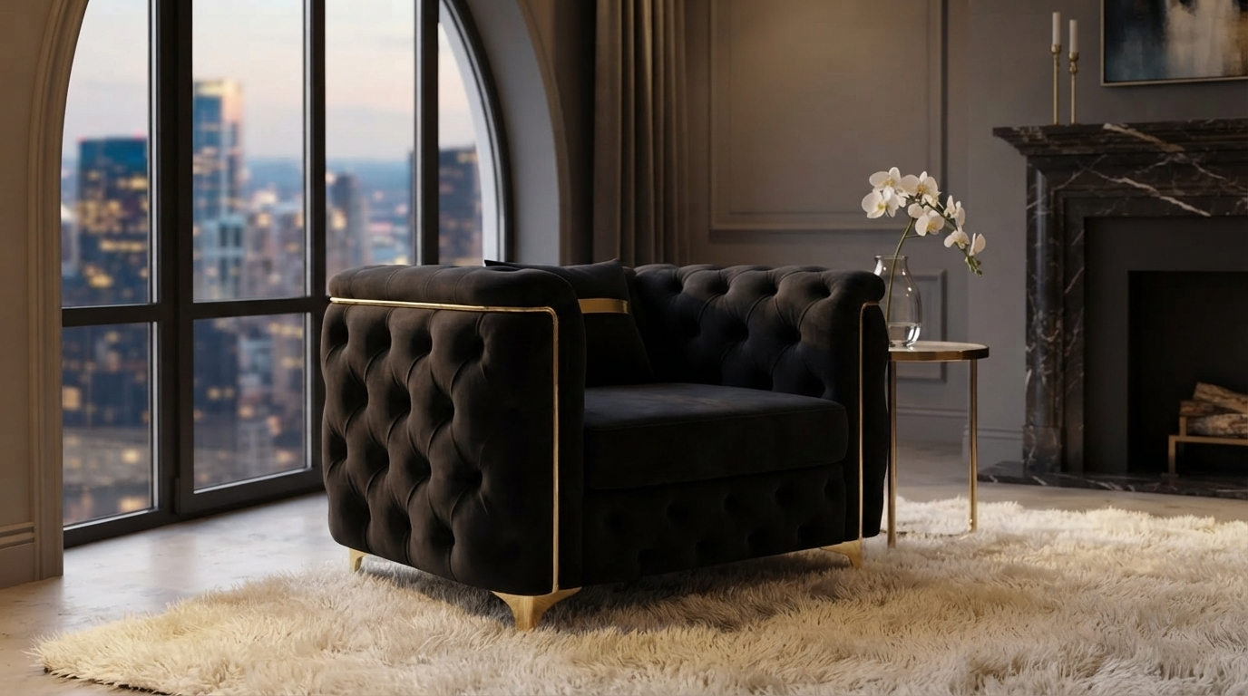 Luxury Chesterfield 1-Seat Armchair 