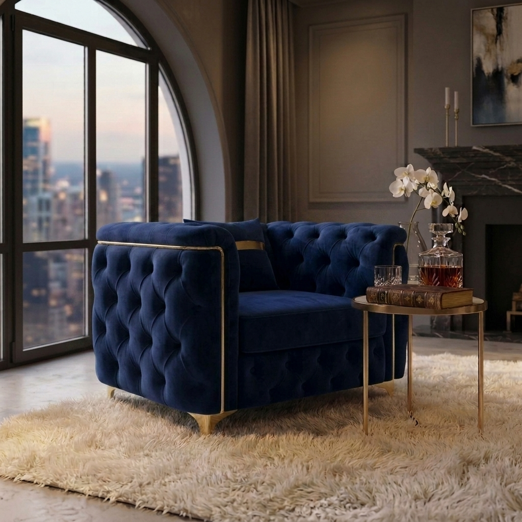 Luxury Chesterfield 1-Seat Armchair 